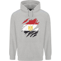 Torn Egypt Flag Egyptian Day Football Childrens Kids Hoodie Sports Grey