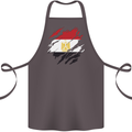 Torn Egypt Flag Egyptian Day Football Cotton Apron 100% Organic Dark Grey