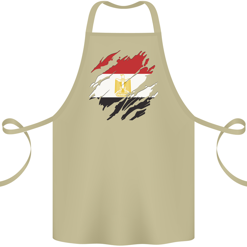 Torn Egypt Flag Egyptian Day Football Cotton Apron 100% Organic Khaki
