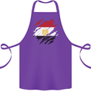Torn Egypt Flag Egyptian Day Football Cotton Apron 100% Organic Purple