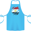 Torn Egypt Flag Egyptian Day Football Cotton Apron 100% Organic Turquoise