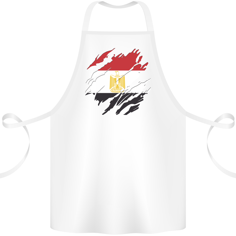 Torn Egypt Flag Egyptian Day Football Cotton Apron 100% Organic White