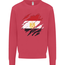 Torn Egypt Flag Egyptian Day Football Kids Sweatshirt Jumper Heliconia