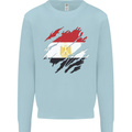 Torn Egypt Flag Egyptian Day Football Kids Sweatshirt Jumper Light Blue