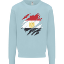 Torn Egypt Flag Egyptian Day Football Kids Sweatshirt Jumper Light Blue