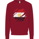 Torn Egypt Flag Egyptian Day Football Kids Sweatshirt Jumper Red