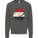 Torn Egypt Flag Egyptian Day Football Kids Sweatshirt Jumper Storm Grey