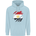 Torn Egypt Flag Egyptian Day Football Mens 80% Cotton Hoodie Light Blue