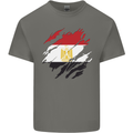 Torn Egypt Flag Egyptian Day Football Mens Cotton T-Shirt Tee Top Charcoal
