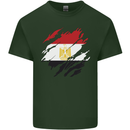 Torn Egypt Flag Egyptian Day Football Mens Cotton T-Shirt Tee Top Forest Green