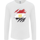 Torn Egypt Flag Egyptian Day Football Mens Long Sleeve T-Shirt White