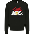 Torn Egypt Flag Egyptian Day Football Mens Sweatshirt Jumper Black