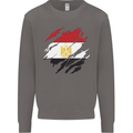 Torn Egypt Flag Egyptian Day Football Mens Sweatshirt Jumper Charcoal