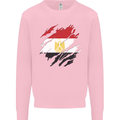 Torn Egypt Flag Egyptian Day Football Mens Sweatshirt Jumper Light Pink