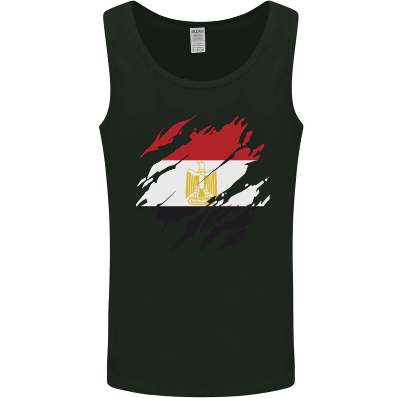 Torn Egypt Flag Egyptian Day Football Mens Vest Tank Top Black