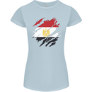 Torn Egypt Flag Egyptian Day Football Womens Petite Cut T-Shirt Light Blue