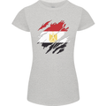 Torn Egypt Flag Egyptian Day Football Womens Petite Cut T-Shirt Sports Grey