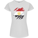 Torn Egypt Flag Egyptian Day Football Womens Petite Cut T-Shirt White