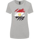 Torn Egypt Flag Egyptian Day Football Womens Wider Cut T-Shirt Sports Grey