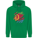 Torn Eritrean Flag Eritrea Flag Day Football Childrens Kids Hoodie Irish Green