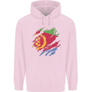 Torn Eritrean Flag Eritrea Flag Day Football Childrens Kids Hoodie Light Pink