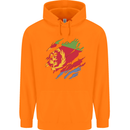 Torn Eritrean Flag Eritrea Flag Day Football Childrens Kids Hoodie Orange