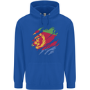 Torn Eritrean Flag Eritrea Flag Day Football Childrens Kids Hoodie Royal Blue