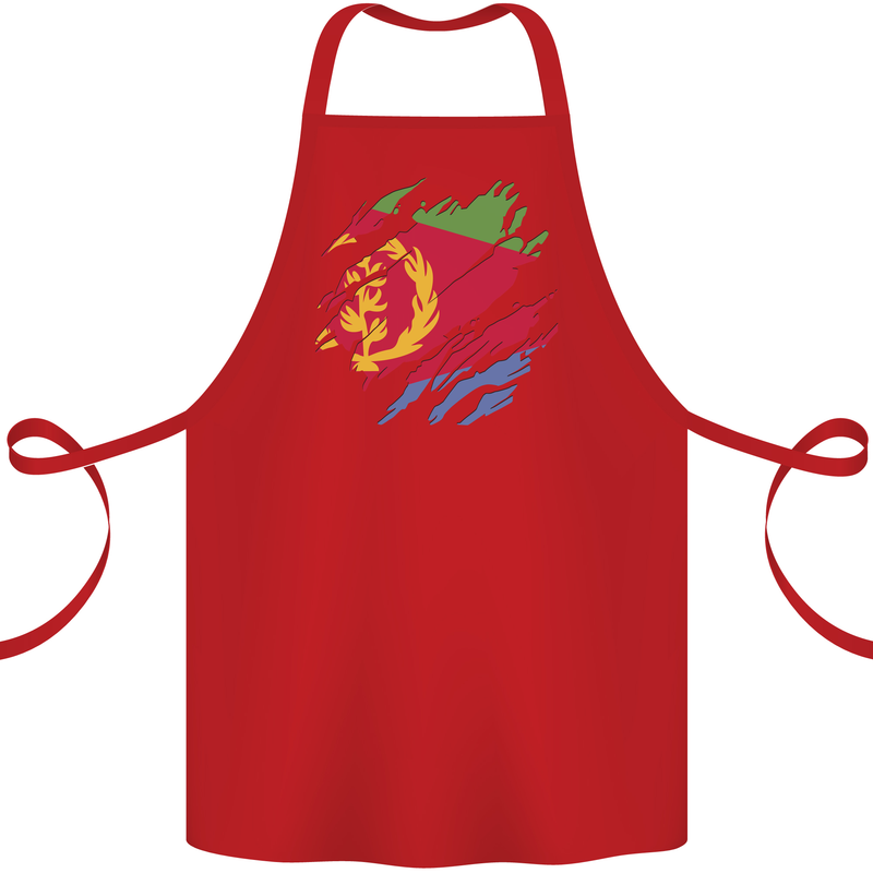 Torn Eritrean Flag Eritrea Flag Day Football Cotton Apron 100% Organic Red