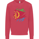 Torn Eritrean Flag Eritrea Flag Day Football Kids Sweatshirt Jumper Heliconia