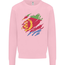 Torn Eritrean Flag Eritrea Flag Day Football Kids Sweatshirt Jumper Light Pink