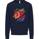 Torn Eritrean Flag Eritrea Flag Day Football Kids Sweatshirt Jumper Navy Blue