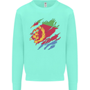 Torn Eritrean Flag Eritrea Flag Day Football Kids Sweatshirt Jumper Peppermint