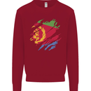 Torn Eritrean Flag Eritrea Flag Day Football Kids Sweatshirt Jumper Red