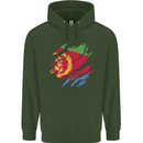Torn Eritrean Flag Eritrea Flag Day Football Mens 80% Cotton Hoodie Forest Green