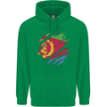 Torn Eritrean Flag Eritrea Flag Day Football Mens 80% Cotton Hoodie Irish Green