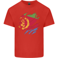 Torn Eritrean Flag Eritrea Flag Day Football Mens Cotton T-Shirt Tee Top Red