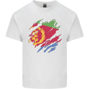 Torn Eritrean Flag Eritrea Flag Day Football Mens Cotton T-Shirt Tee Top White