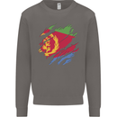 Torn Eritrean Flag Eritrea Flag Day Football Mens Sweatshirt Jumper Charcoal