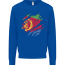 Torn Eritrean Flag Eritrea Flag Day Football Mens Sweatshirt Jumper Royal Blue