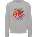 Torn Eritrean Flag Eritrea Flag Day Football Mens Sweatshirt Jumper Sports Grey