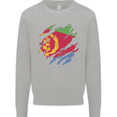 Torn Eritrean Flag Eritrea Flag Day Football Mens Sweatshirt Jumper Sports Grey