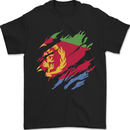 Torn Eritrean Flag Eritrea Flag Day Football Mens T-Shirt 100% Cotton Black
