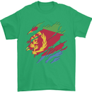 Torn Eritrean Flag Eritrea Flag Day Football Mens T-Shirt 100% Cotton Irish Green