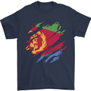 Torn Eritrean Flag Eritrea Flag Day Football Mens T-Shirt 100% Cotton Navy Blue