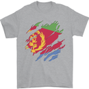 Torn Eritrean Flag Eritrea Flag Day Football Mens T-Shirt 100% Cotton Sports Grey