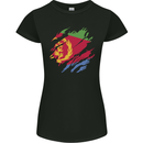 Torn Eritrean Flag Eritrea Flag Day Football Womens Petite Cut T-Shirt Black