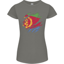 Torn Eritrean Flag Eritrea Flag Day Football Womens Petite Cut T-Shirt Charcoal