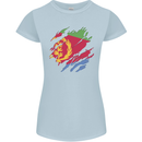 Torn Eritrean Flag Eritrea Flag Day Football Womens Petite Cut T-Shirt Light Blue