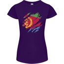 Torn Eritrean Flag Eritrea Flag Day Football Womens Petite Cut T-Shirt Purple