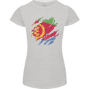 Torn Eritrean Flag Eritrea Flag Day Football Womens Petite Cut T-Shirt Sports Grey